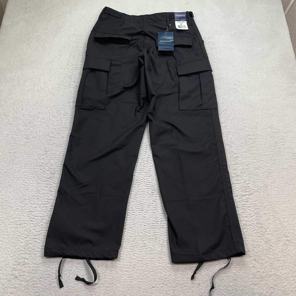 Propper Uniform BDU Trouser Cargo Pants Sz SS 30x30 Zip Fly, Tactical Army Black